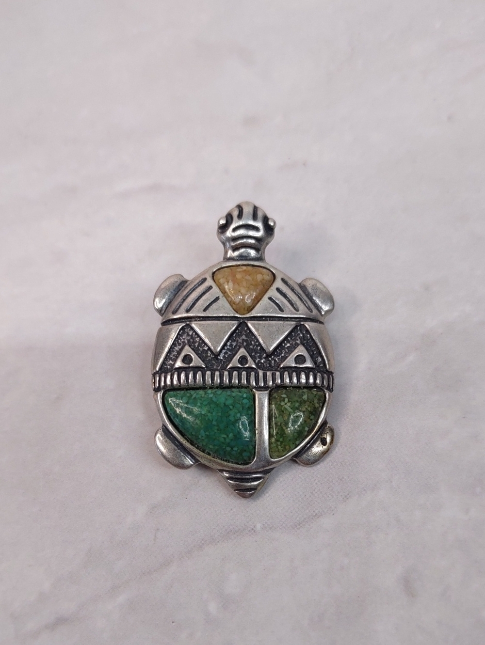 Carolyn Pollack X Relios Sterling Silver Turtle Pendant/Brooch